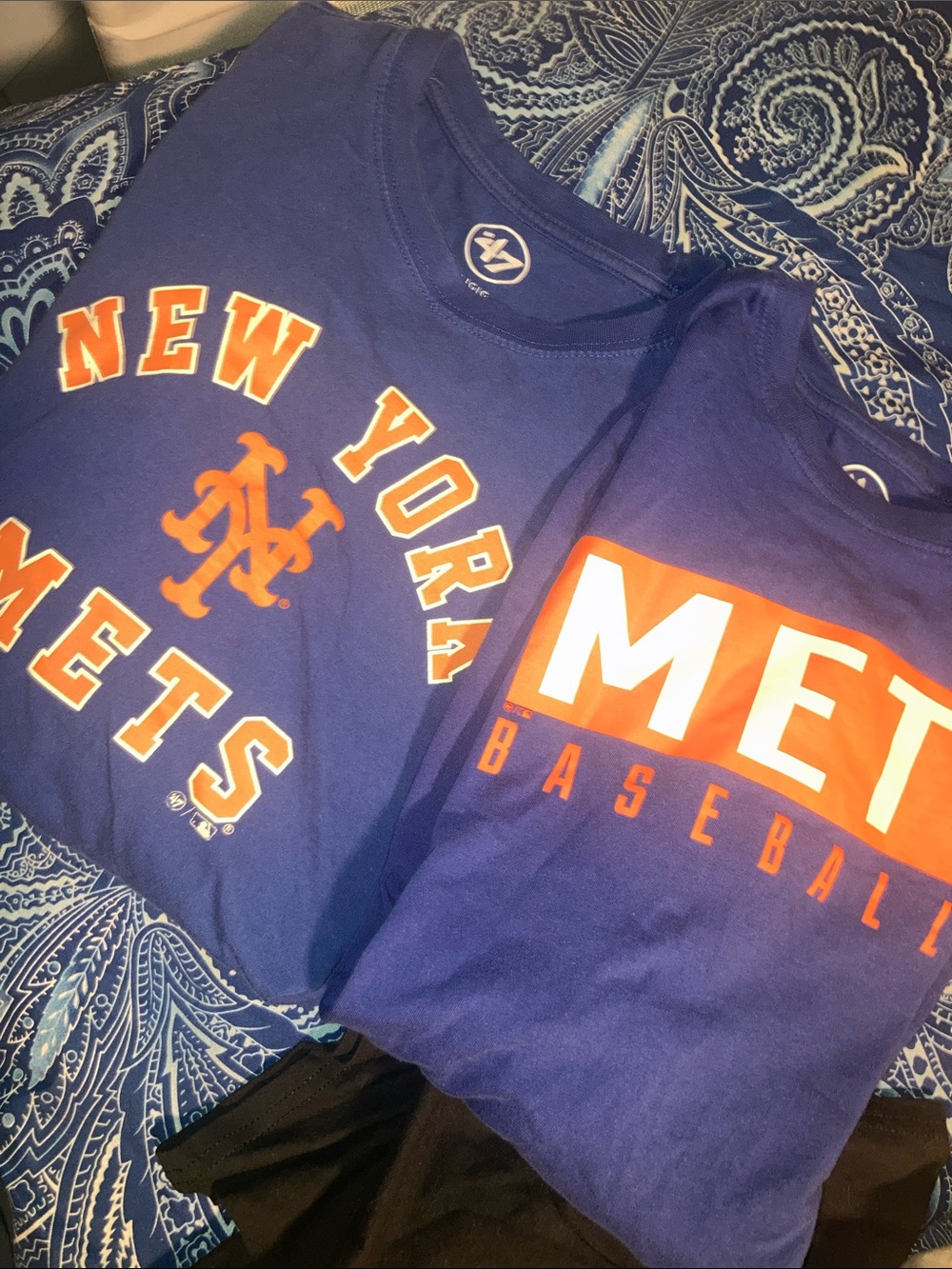 Two 47 Brand Royal Blue New York Mets T-Shirt Bundle (2)